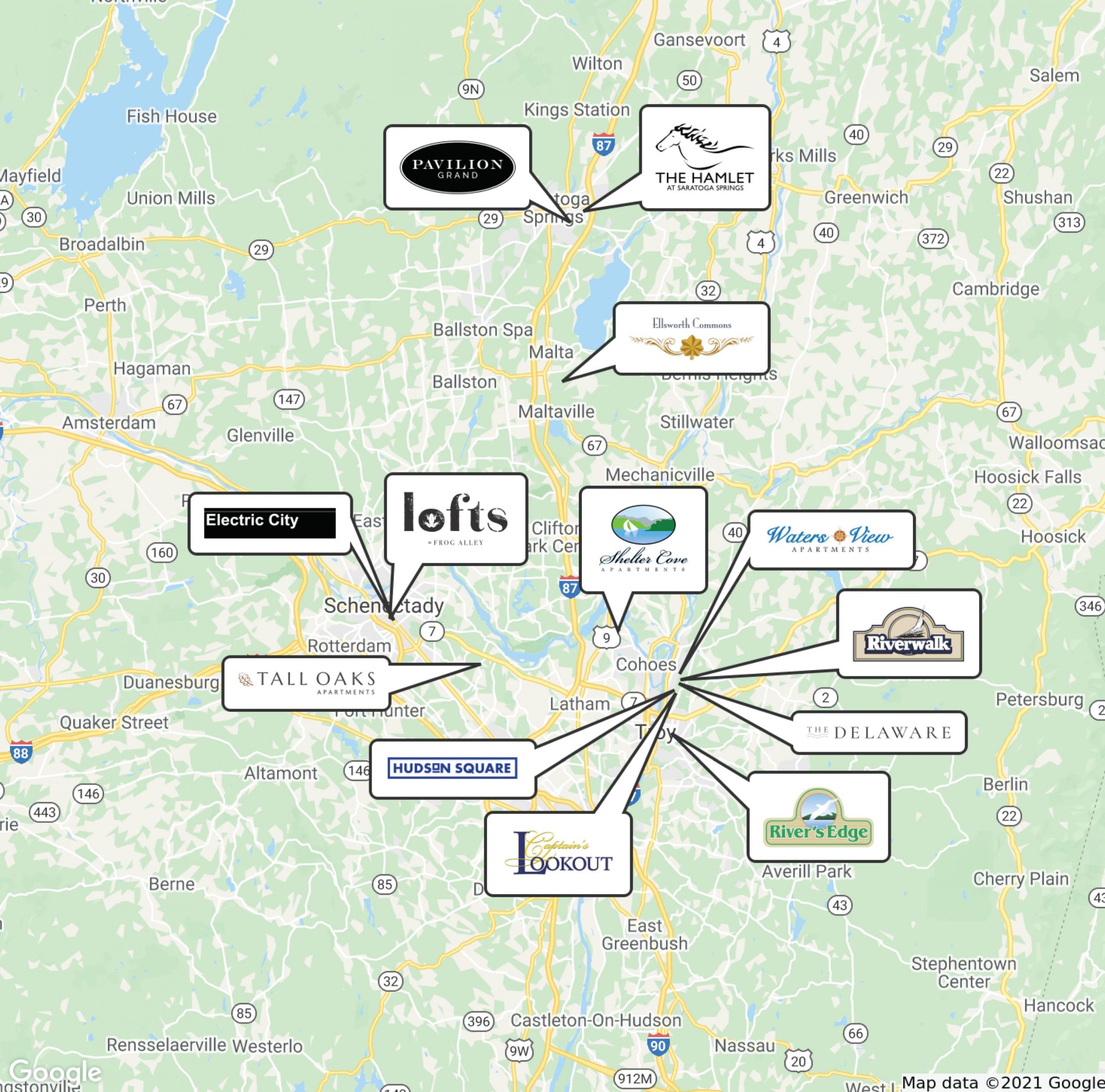 Prime Companies Apartment Locations Map Prime Companies Apartment Locations Map