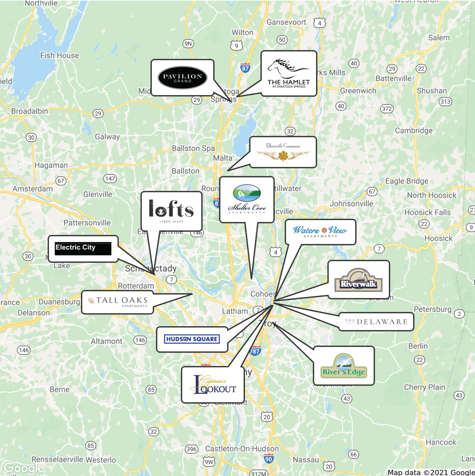 Location Map All Properties Prime Companies Apartment Locations Map