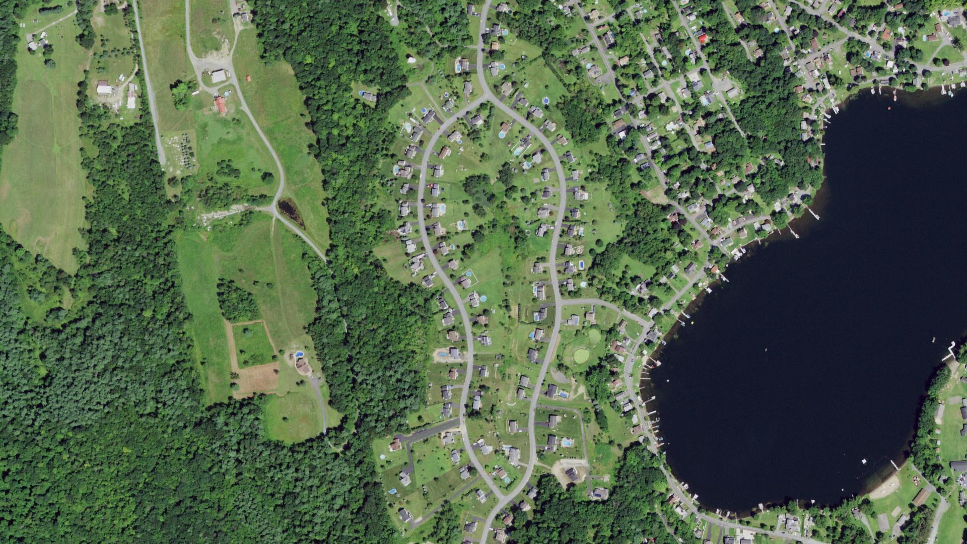 Lake Meadows, Wynantskill, NY: Aerial view