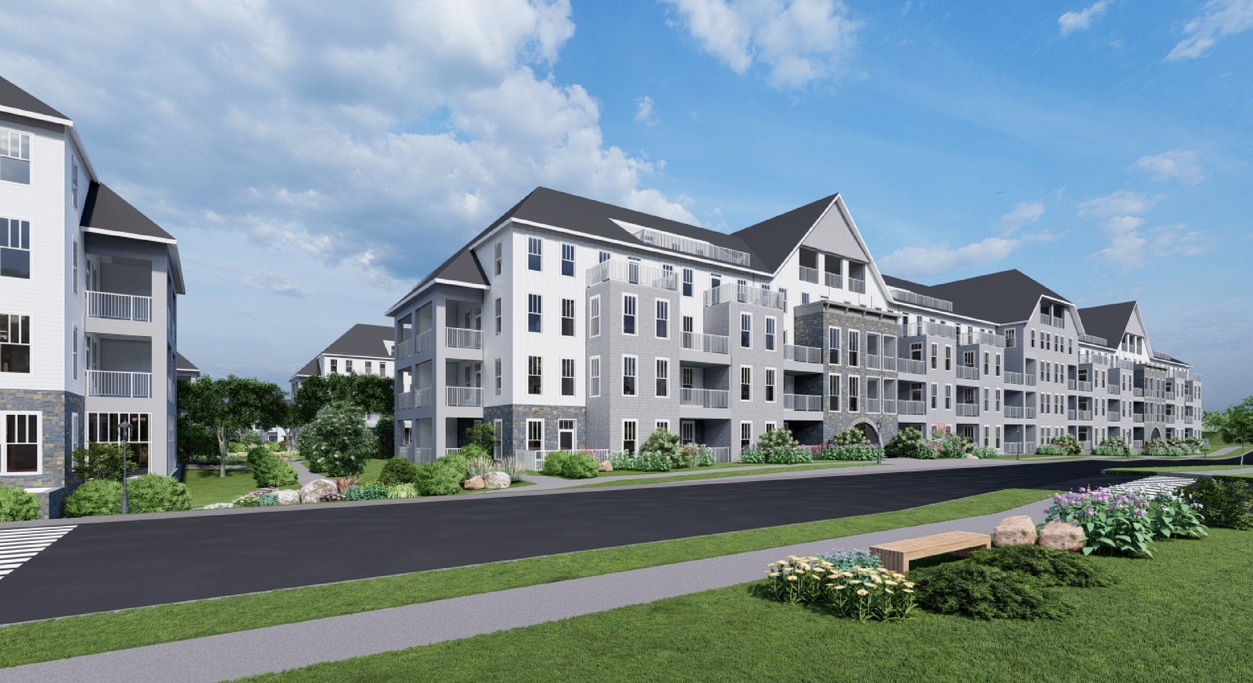 Station Park, Saratoga Springs, NY: building 2 street view