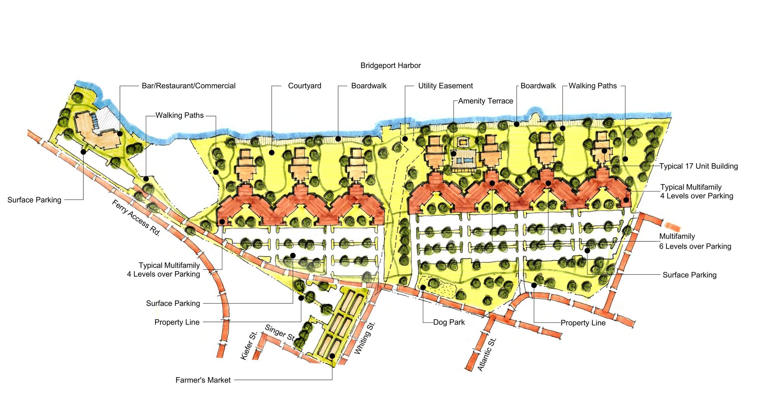 Bridgeport Harbor, Bridgeport, CT: preliminary masterplan