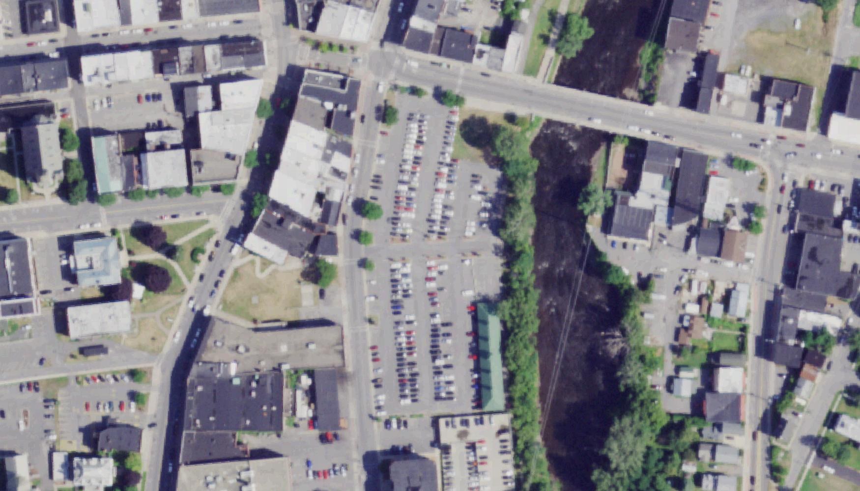 Plattsburgh Development, Plattsburgh, NY: Site today - Durkee Street lot on the Saranac River